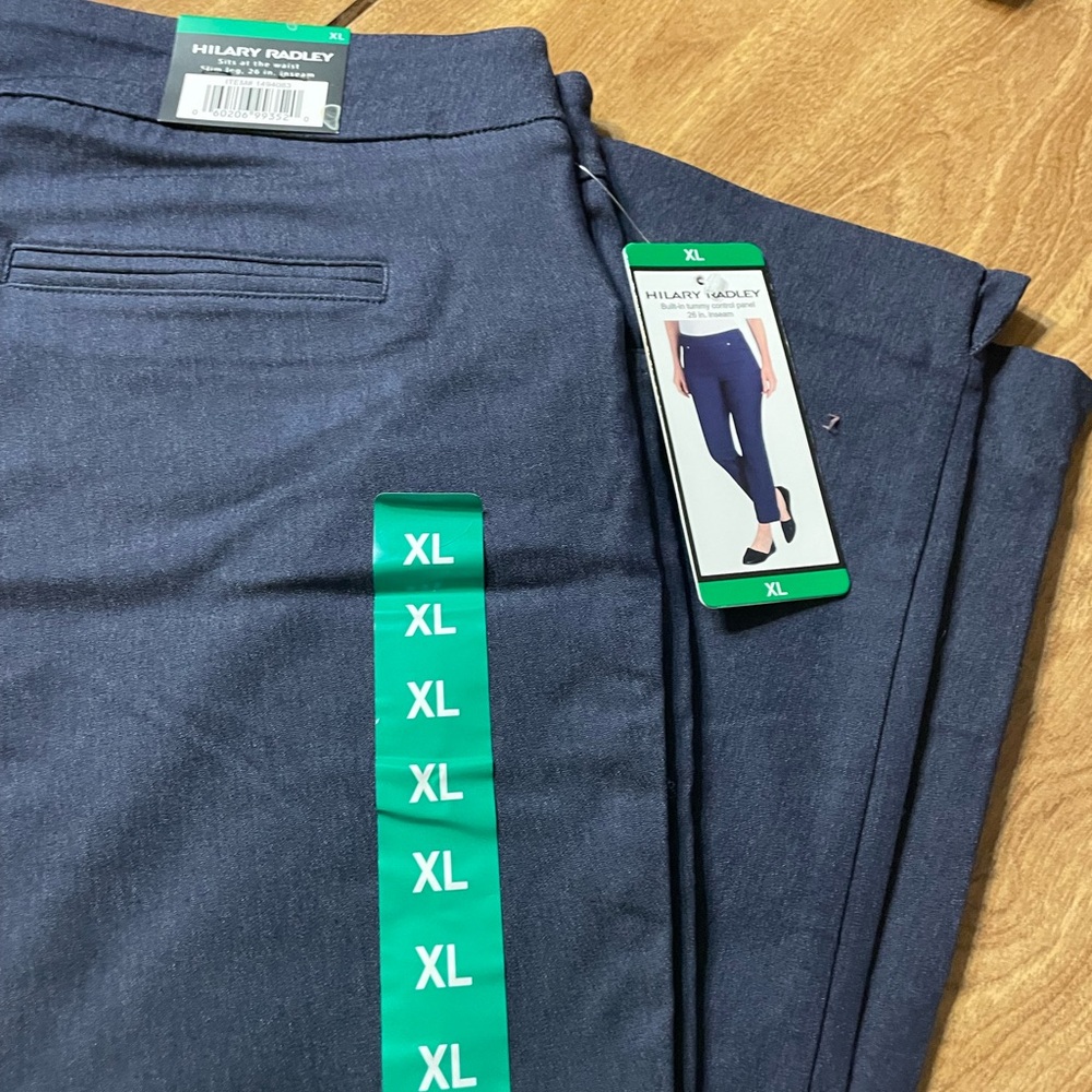 Hilary Radley Navy Slim Leg Pants - Picture 4 of 7